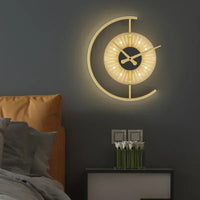 Applique Murale Arisha En Fer - Luminaire En Forme D'Horloge Moderne