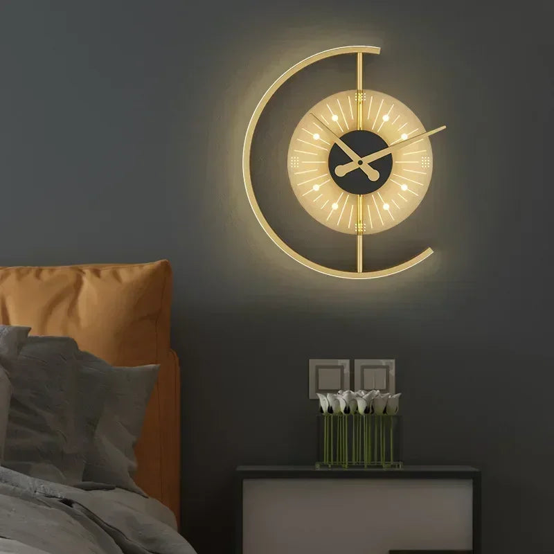 Applique Murale Arisha En Fer - Luminaire En Forme D'Horloge Moderne