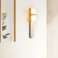 Applique murale en travertin Cassiopeia - Luminaire éclairage contemporain