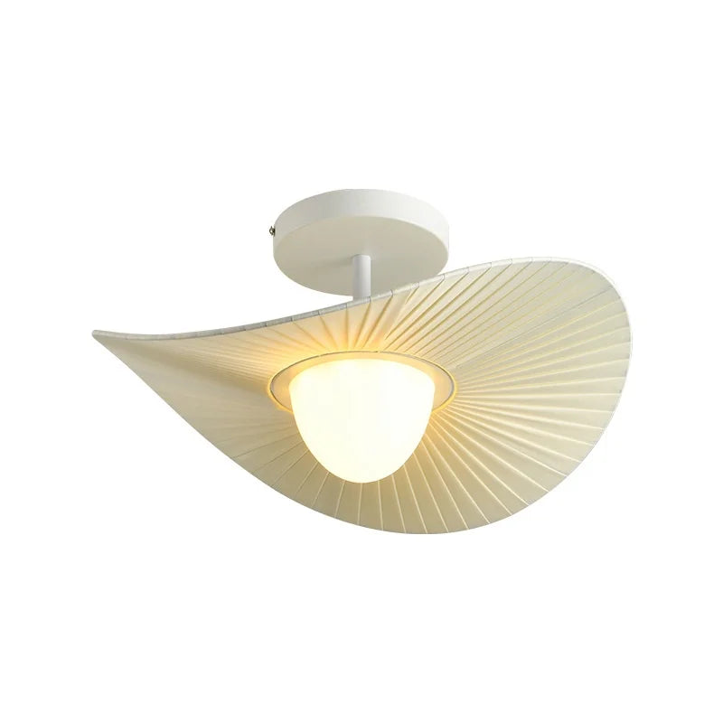 Suspension Abat-Jour Plissé Éventail – Luminaire Ondulé