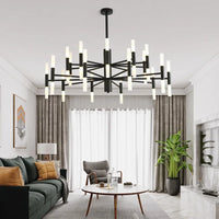 Suspension LED cylindrique moderne en or - Kristy