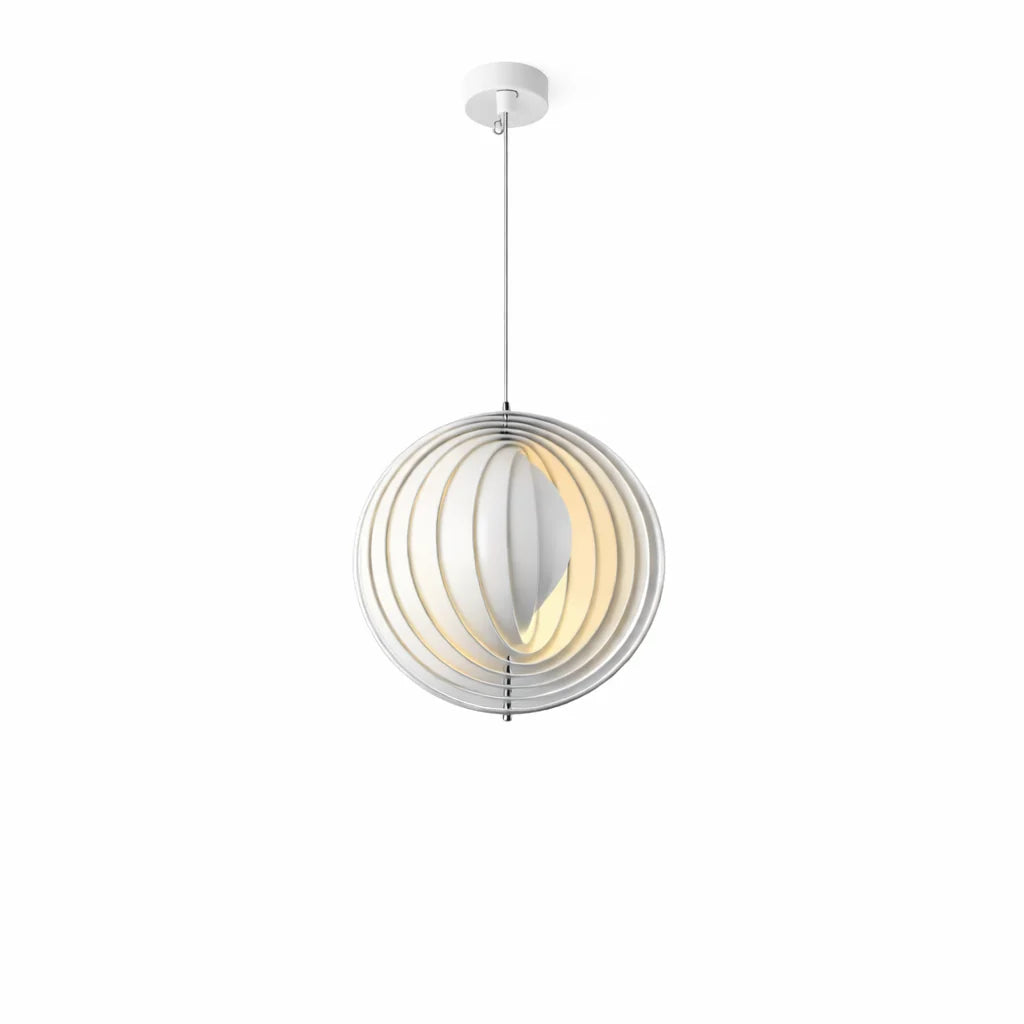Luminaire Suspendu Anneaux Blanc