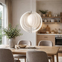 Luminaire Suspendu Anneaux Blanc