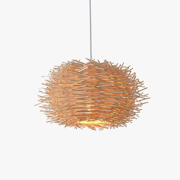Suspension Japonaise en bois - Motif Nid d'oiseau
