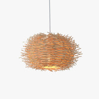 Suspension Japonaise en bois - Motif Nid d'oiseau