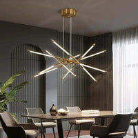 Suspension Multi-Branches LED - Éclairage Sculptural Salon