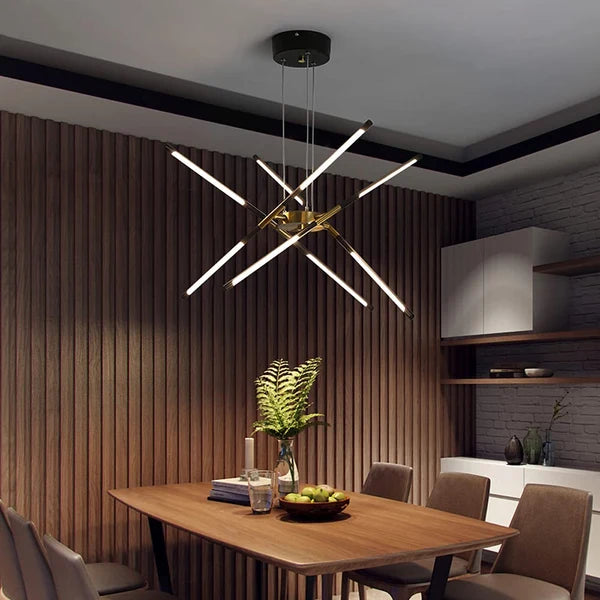 Suspension Multi-Branches LED - Éclairage Sculptural Salon