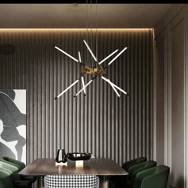 Suspension Multi-Branches LED - Éclairage Sculptural Salon