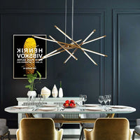 Suspension Multi-Branches LED - Éclairage Sculptural Salon
