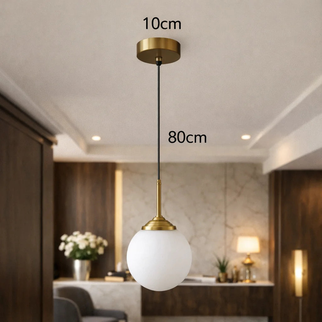 Luminaire de Suspension Orbe Ambré