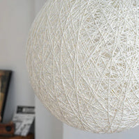 Suspension Sphère Cocon en Chanvre Tressé – Luminaire Bohème