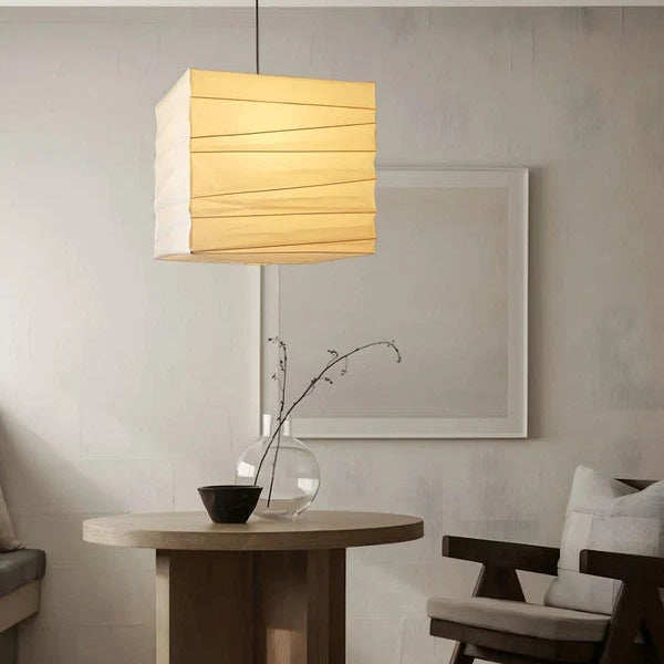 Suspension Traditionnelle en Papier Velorian – Luminaire Carré