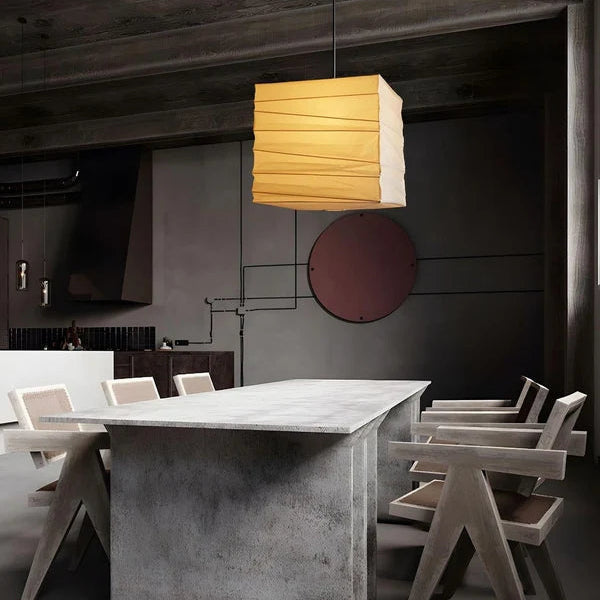 Suspension Traditionnelle en Papier Velorian – Luminaire Carré