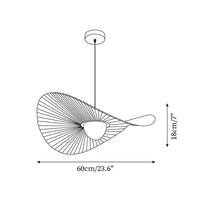 Suspension Abat-Jour Plissé Éventail – Luminaire Ondulé