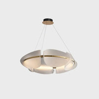 Suspension Arisha - Anneau en métal blanc style moderne
