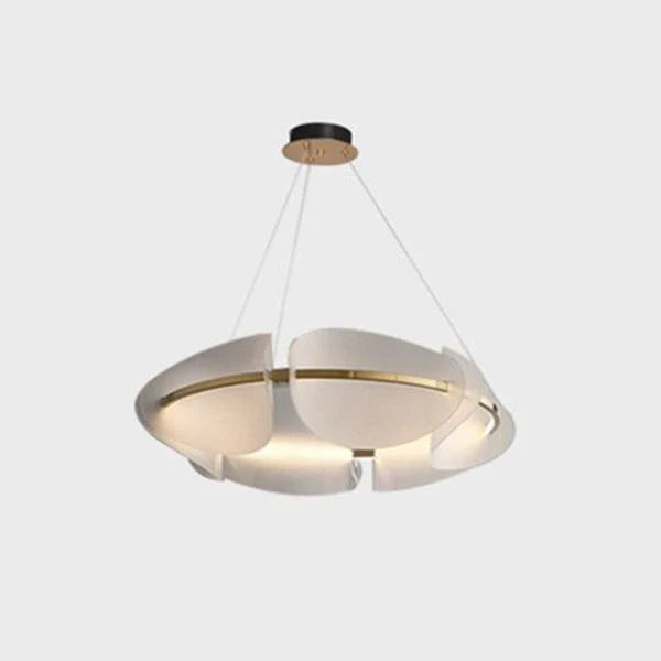 Suspension Arisha - Anneau en métal blanc style moderne