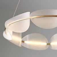 Suspension Arisha - Anneau en métal blanc style moderne