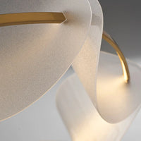 Suspension Arisha - Anneau en métal blanc style moderne