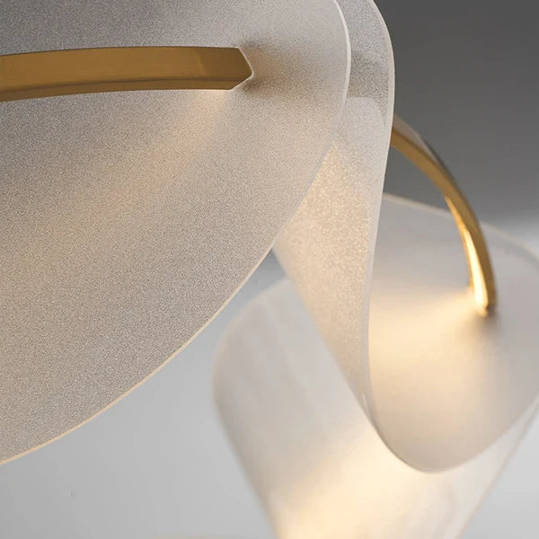 Suspension Arisha - Anneau en métal blanc style moderne