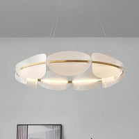 Suspension Arisha - Anneau en métal blanc style moderne