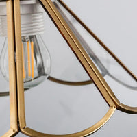 Suspension Art Déco en Verre Bleu à Festons – Luminaire Nordique