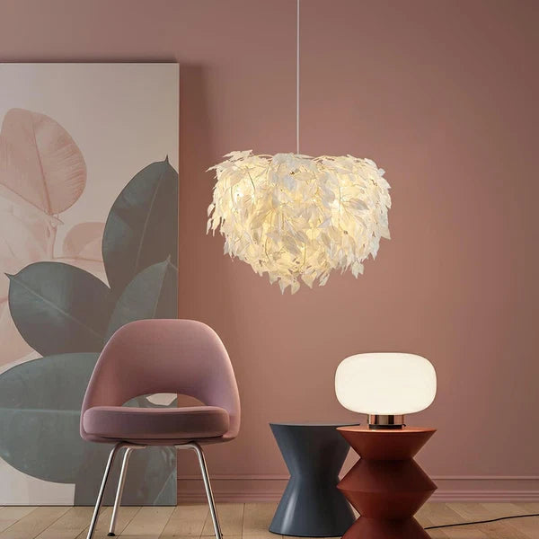 Suspension Boule Feuillage Poétique en Papier – Luminaire Moderne