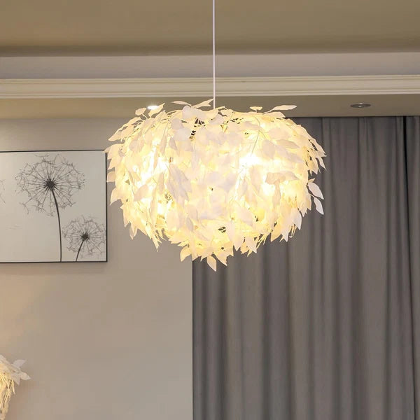 Suspension Boule Feuillage Poétique en Papier – Luminaire Moderne