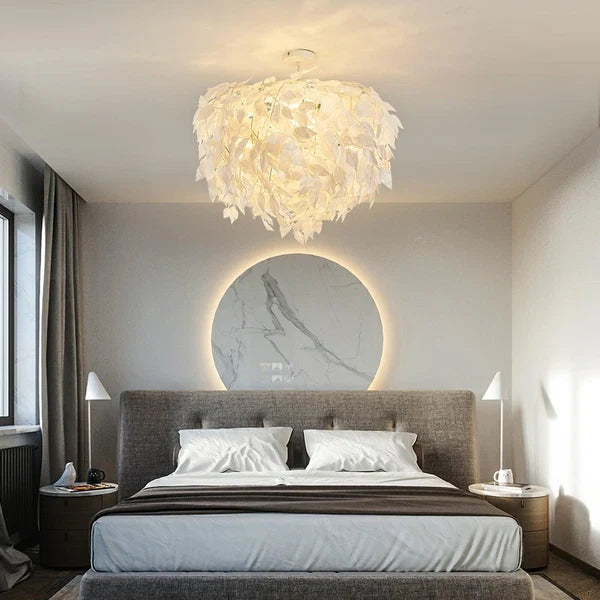 Suspension Boule Feuillage Poétique en Papier – Luminaire Moderne