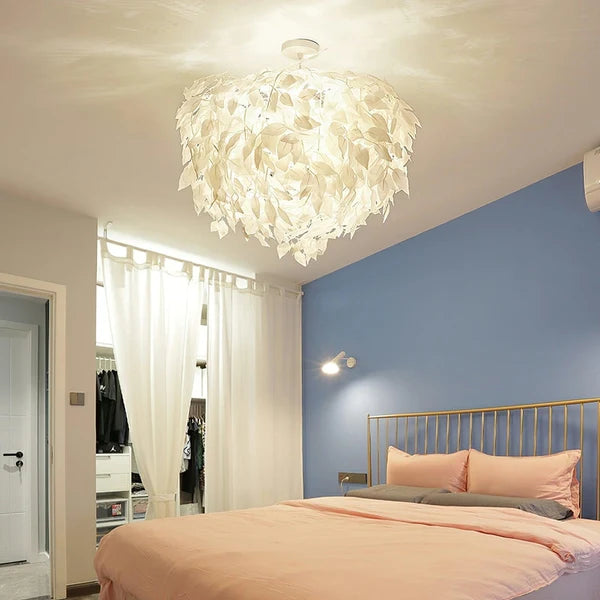Suspension Boule Feuillage Poétique en Papier – Luminaire Moderne