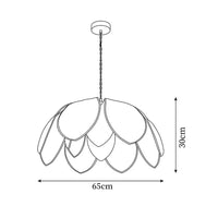 Suspension Fleur de Lotus en Rotin Naturel - Luminaire Minimaliste