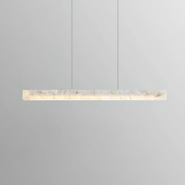 Suspension LED Linéaire Moderne – Luminaire de Cuisine en Albâtre