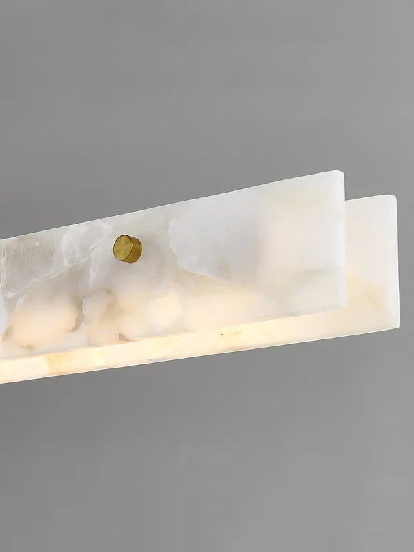 Suspension LED Linéaire Moderne – Luminaire de Cuisine en Albâtre