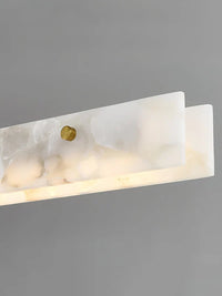 Suspension LED Linéaire Moderne – Luminaire de Cuisine en Albâtre
