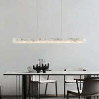 Suspension LED Linéaire Moderne – Luminaire de Cuisine en Albâtre