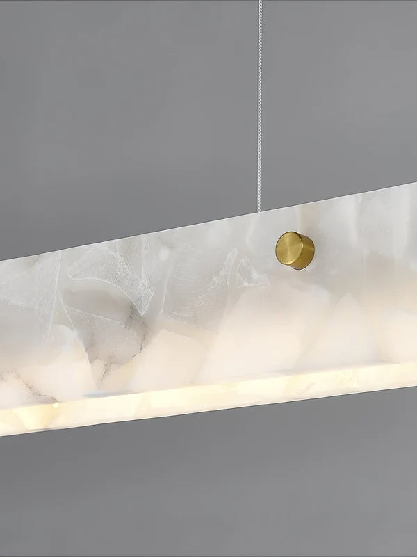 Suspension LED Linéaire Moderne – Luminaire de Cuisine en Albâtre
