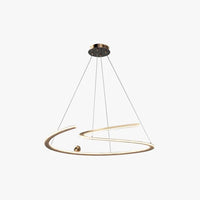 Suspension LED Ondulée Contemporaine - Design Anneau Sculptural