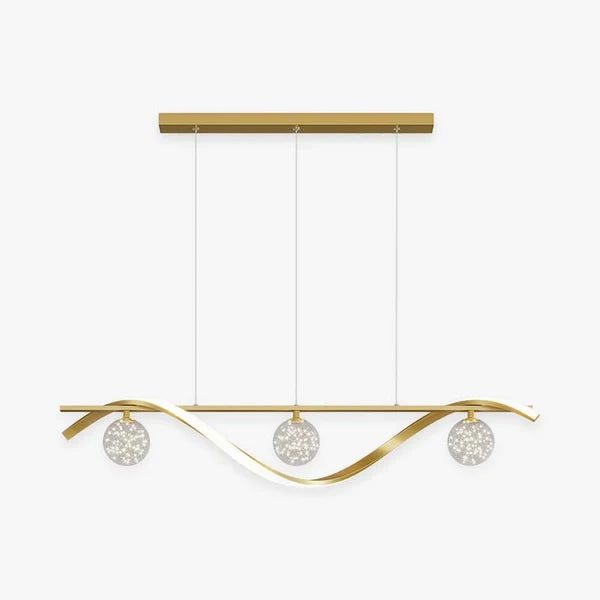 Suspension Arisha – Luminaire en Métal et Verre avec Boules Lumineuses