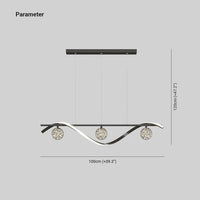 Suspension Arisha – Luminaire en Métal et Verre avec Boules Lumineuses