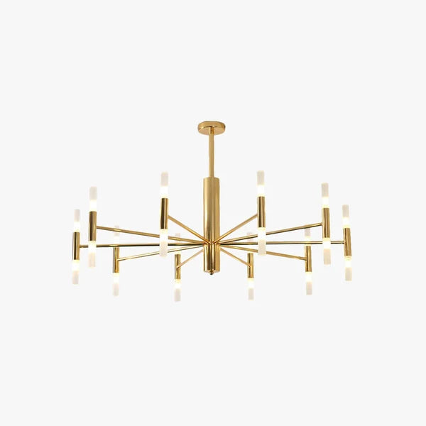 Suspension LED cylindrique moderne en or - Kristy