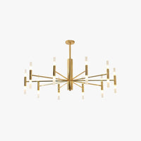 Suspension LED cylindrique moderne en or - Kristy