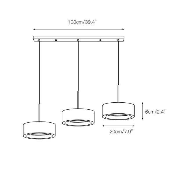 Suspension Glide - Luminaire moderne et minimaliste en marbre