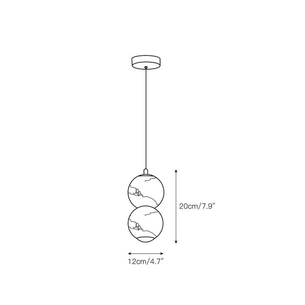 Suspension Minimaliste en Albâtre Elore Pearl – Luminaire à Perle Lumineuse