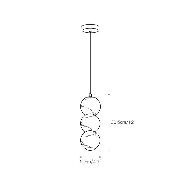 Suspension Minimaliste en Albâtre Elore Pearl – Luminaire à Perle Lumineuse