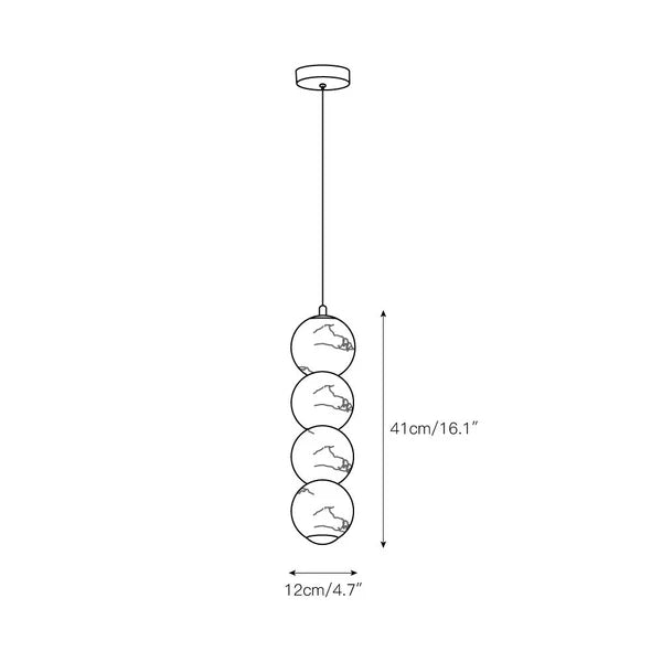 Suspension Minimaliste en Albâtre Elore Pearl – Luminaire à Perle Lumineuse
