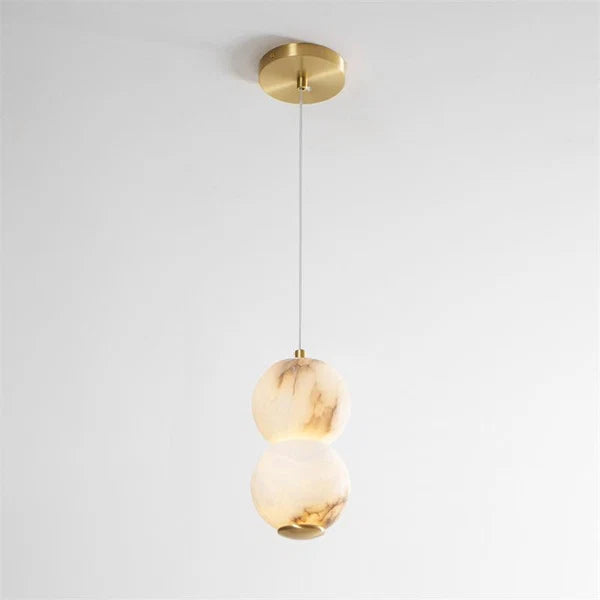 Suspension Minimaliste en Albâtre Elore Pearl – Luminaire à Perle Lumineuse