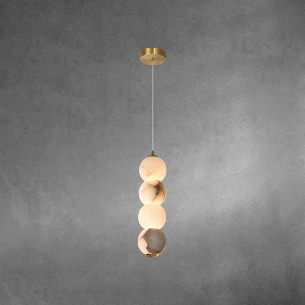 Suspension Minimaliste en Albâtre Elore Pearl – Luminaire à Perle Lumineuse