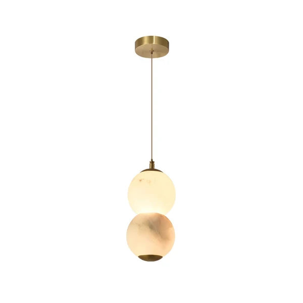 Suspension Minimaliste en Albâtre Elore Pearl – Luminaire à Perle Lumineuse