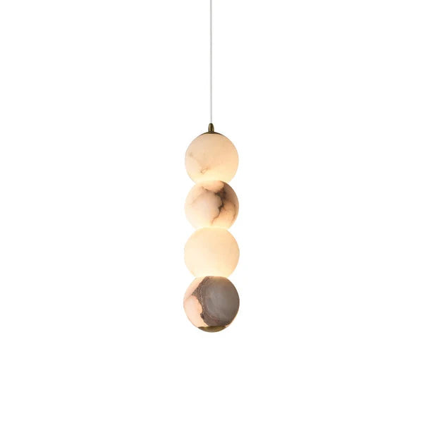 Suspension Minimaliste en Albâtre Elore Pearl – Luminaire à Perle Lumineuse