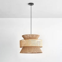 Suspension Ophelia en Rotin – Luminaire Naturel Stratifié