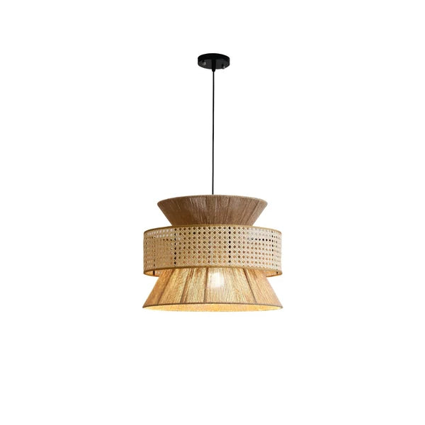 Suspension Ophelia en Rotin – Luminaire Naturel Stratifié